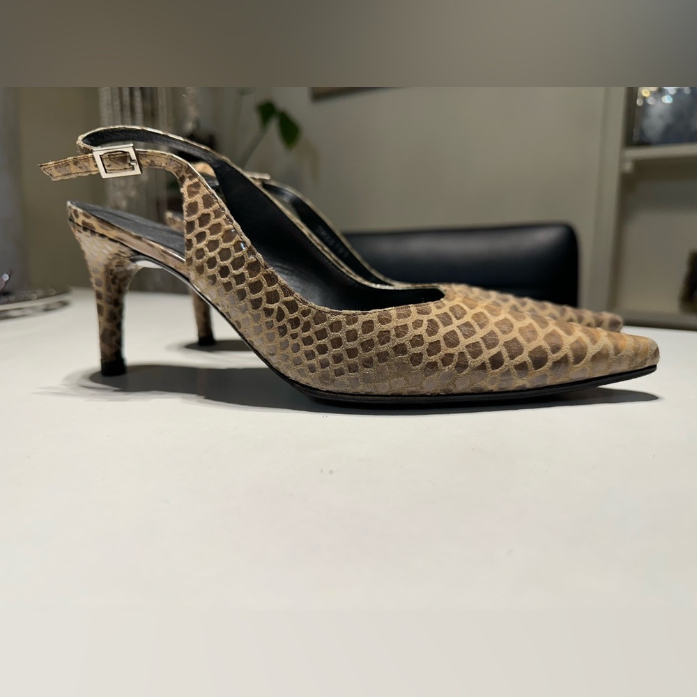 Stuart Weitzman Genuine Python Heels, Size Us 7m - image 1